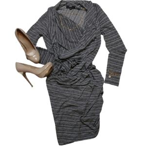 NWT ABS Draped Neckline Wrap Dress